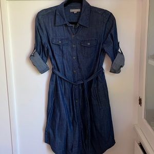 Banana republic dark denim shirt dress